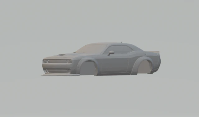 dodge challenger hellcat 3D Print Model .c4d .max .obj .3ds .fbx .stl .blend