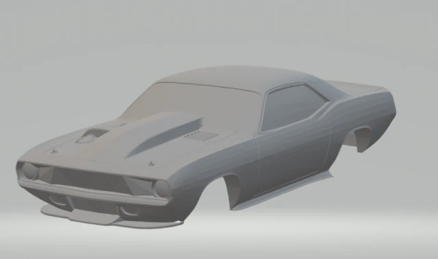 plymouth cuda 3D Print Model .c4d .max .obj .3ds .fbx .stl .blend