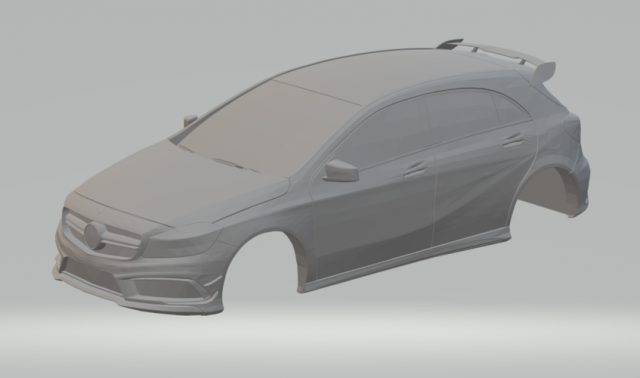 mercedes amg a 45 2014 3D printmodel .c4d .max .obj .3ds .fbx .stl .blend