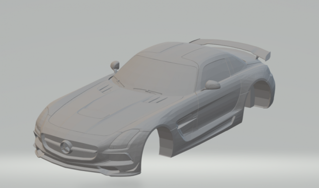 mercedes sls amg black series 3D printmodel .c4d .max .obj .3ds .fbx .stl .blend 