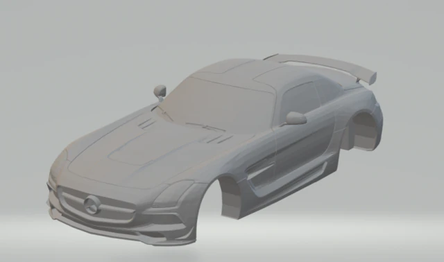 mercedes sls amg black series 3D Print Model .c4d .max .obj .3ds .fbx .stl .blend 