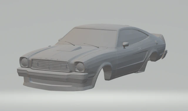 mustang king cobra 1978 3D Print Model .c4d .max .obj .3ds .fbx .stl .blend