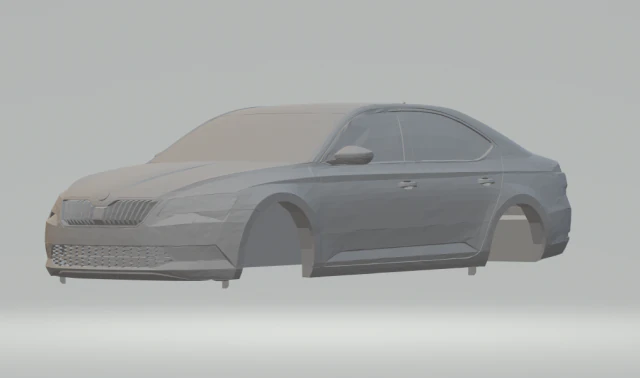 skoda magn&iacute;fico Modelo de impresión 3D .c4d .max .obj .3ds .fbx .stl .blend 