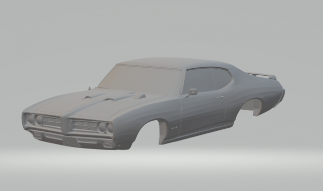 pontiac gto 69 judge 3D 打印模型 .c4d .max .obj .3ds .fbx .stl .blend 