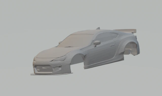 toyota gt 86 rocket bunny 3D Print Model .c4d .max .obj .3ds .fbx .stl .blend 