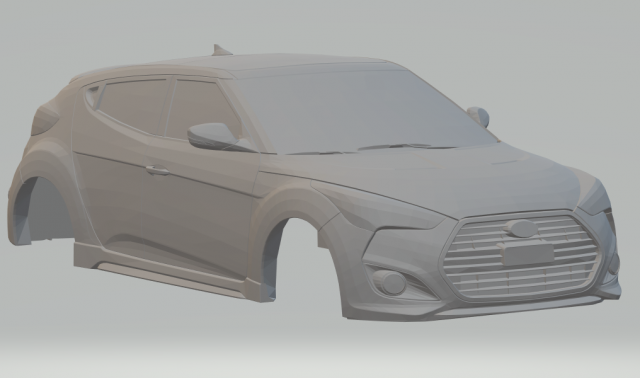 hyundai veloster 3D Print Model .c4d .max .obj .3ds .fbx .stl .blend 