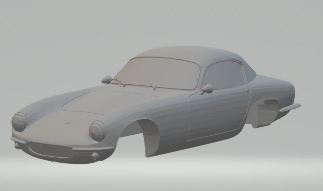 1957 lotus elite type 14 3D Print Model .c4d .max .obj .3ds .fbx .stl .blend