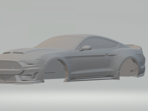 mustang supersnake 19 slot car 3D Print Model