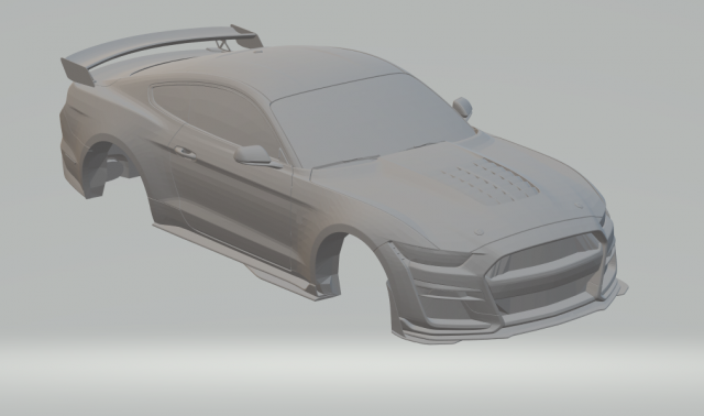 mustang gt 500 2019 3D Print Model .c4d .max .obj .3ds .fbx .stl .blend 