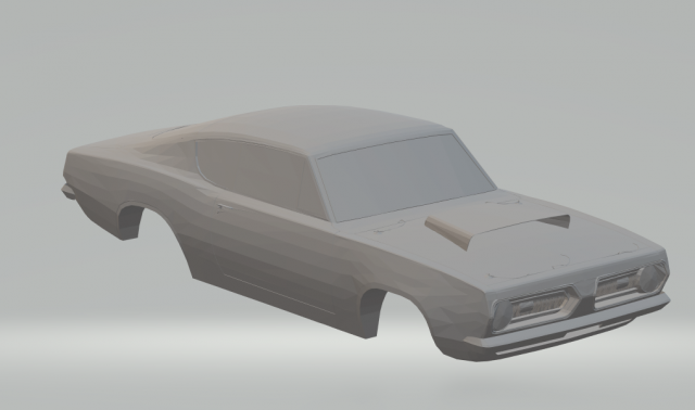 plymouth barracuda 68 Modèles 3D en vedette .c4d .max .obj .3ds .fbx .stl .blend