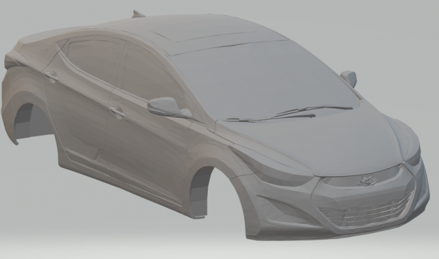 hyundai elantra 3D Print Model .c4d .max .obj .3ds .fbx .stl .blend 