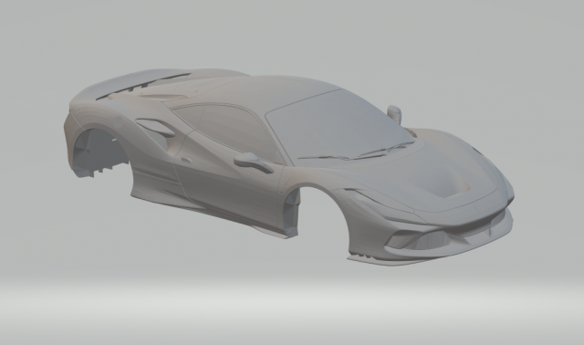 ferrari f8 tributo 3D 打印模型 .c4d .max .obj .3ds .fbx .stl .blend 