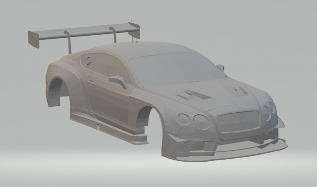 bentley continental gt3 3D Baskı Modeli .c4d .max .obj .3ds .fbx .stl .blend 