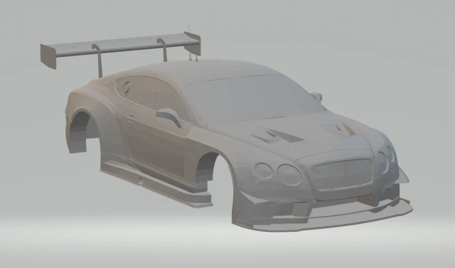 bentley continental gt3 3D Print Model .c4d .max .obj .3ds .fbx .stl .blend 