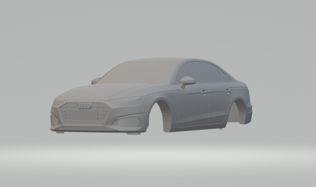 Audi a4 sedan 3D Print Model .c4d .max .obj .3ds .fbx .stl .blend 