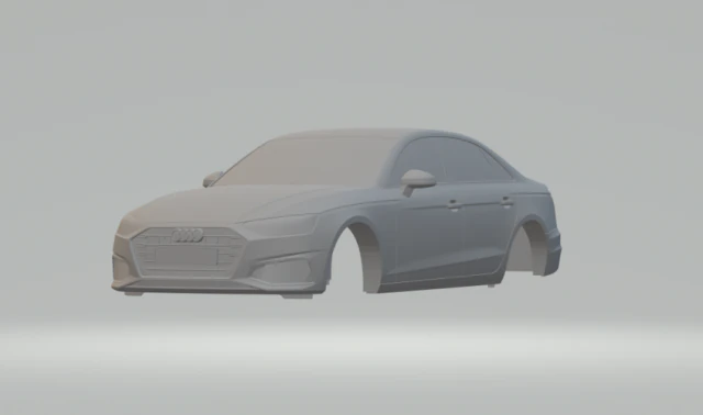 Audi a4 sedan 3D Print Model .c4d .max .obj .3ds .fbx .stl .blend 
