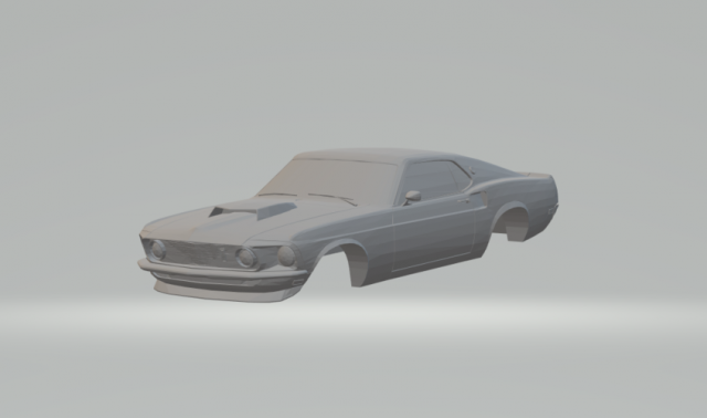 mustang boss 429 69 3Dプリントモデル .c4d .max .obj .3ds .fbx .stl .blend 