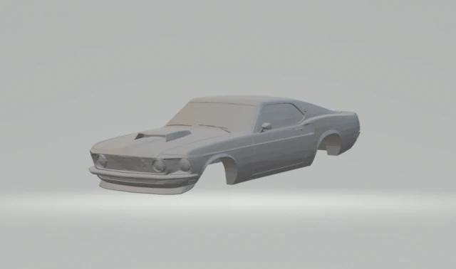 mustang boss 429 69 3D Print Model .c4d .max .obj .3ds .fbx .stl .blend
