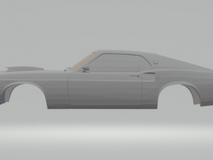 mustang boss 429 69 3Dプリントモデル