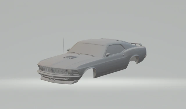 mustang 70 3D Print Model .c4d .max .obj .3ds .fbx .stl .blend 