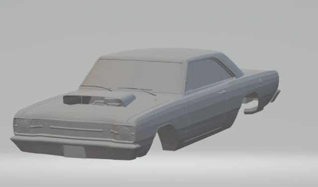 dodge dart 68 slot car 3D Print Model .c4d .max .obj .3ds .fbx .stl .blend