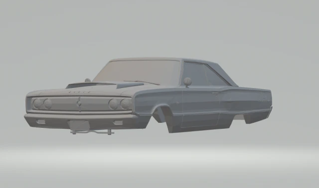 Dodge coronet 3D Print Model .c4d .max .obj .3ds .fbx .stl .blend 