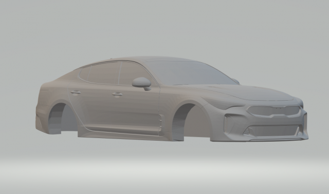 kia stinger gts 3D 프린트 모델 .c4d .max .obj .3ds .fbx .stl .blend 
