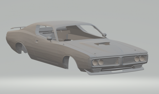 dodge charger sb 426 hemi 1971 Modelo de Impressão 3D .c4d .max .obj .3ds .fbx .stl .blend 