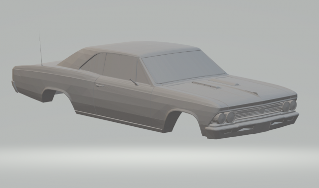 chevrolet chevelle ss slot car Modèles 3D en vedette .c4d .max .obj .3ds .fbx .stl .blend 
