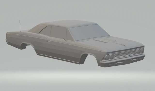 chevrolet chevelle ss slot car 3D Print Model .c4d .max .obj .3ds .fbx .stl .blend