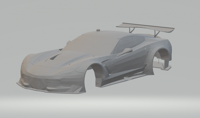 2016 chevrolet corvette c7r 3D Print Model .c4d .max .obj .3ds .fbx .stl .blend 