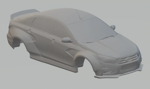 lada vesta 2017 race 3D Print Model .c4d .max .obj .3ds .fbx .stl .blend 