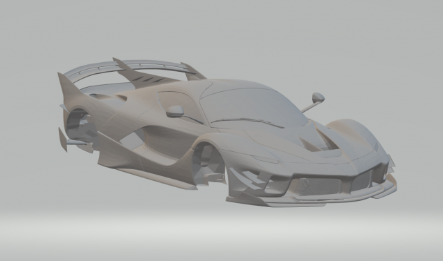 ferrari fxx evo 2018 3D प्रिंट मॉडल .c4d .max .obj .3ds .fbx .stl .blend 