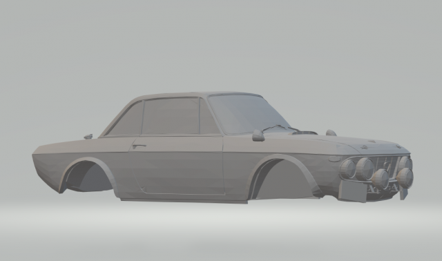 Lancia fulvia 3D Print Model .c4d .max .obj .3ds .fbx .stl .blend 