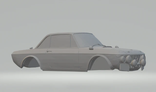 Lancia fulvia 3D Print Model .c4d .max .obj .3ds .fbx .stl .blend 
