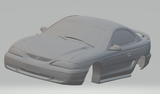 mustang gt coupe 95 3D Принт Модель .c4d .max .obj .3ds .fbx .stl .blend