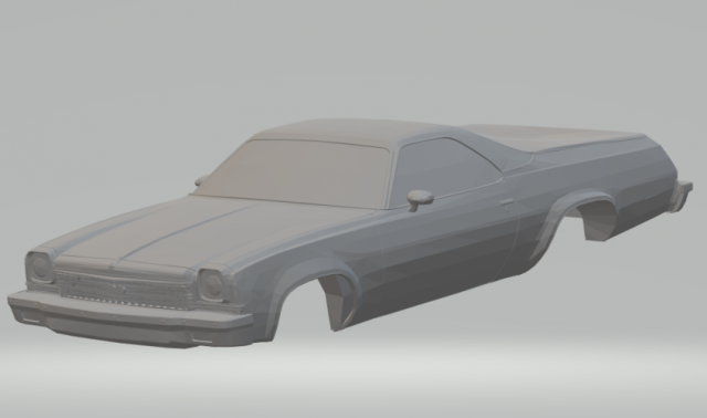 chevrolet el camino slot car 3D प्रिंट मॉडल .c4d .max .obj .3ds .fbx .stl .blend 