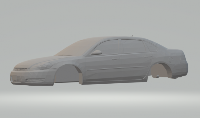 chevrolet impala 2008 3D 프린트 모델 .c4d .max .obj .3ds .fbx .stl .blend 