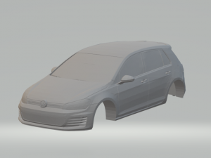vw golf gti 4 doors slot car Modelo de Impressão 3D