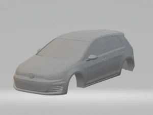 vw golf gti 4 doors slot car 3D Print Model