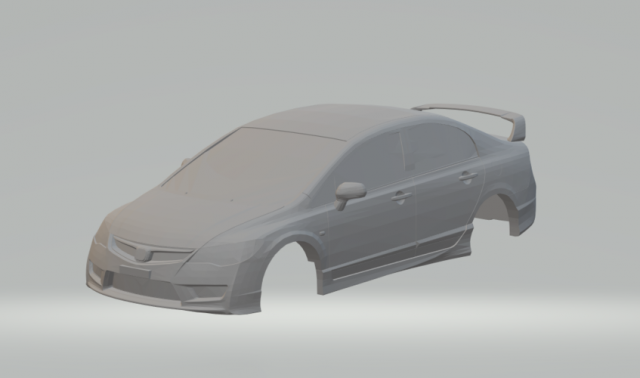 Honda civic 07 3D Принт Модель .c4d .max .obj .3ds .fbx .stl .blend 