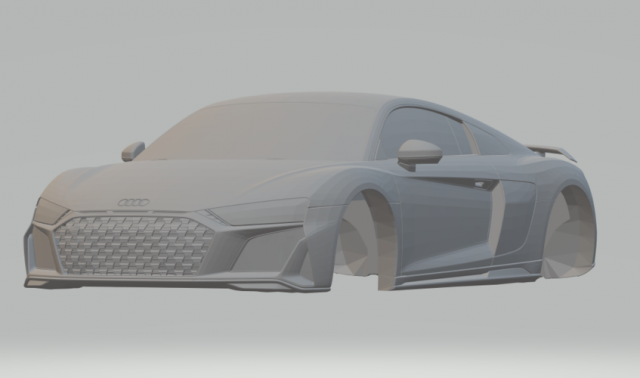 audi r8 2019 3D-printmodel .c4d .max .obj .3ds .fbx .stl .blend 