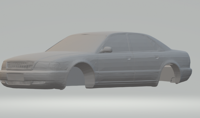 audi a8 sedan slotcar 3D प्रिंट मॉडल .c4d .max .obj .3ds .fbx .stl .blend 