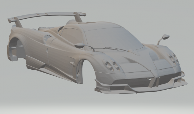 pagani huayra bc roadster drago viola 2019 3D Baskı Modeli .c4d .max .obj .3ds .fbx .stl .blend 