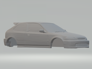 Honda civic type r 00 3Dプリントモデル