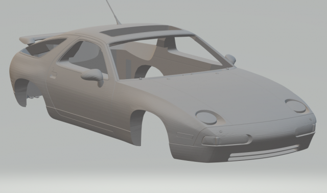 porsche 928 gts 3D Print Model .c4d .max .obj .3ds .fbx .stl .blend 