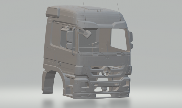 mercedes benz actros 3Dプリントモデル .c4d .max .obj .3ds .fbx .stl .blend 