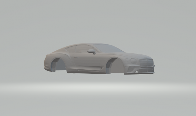 bentley continental gt 2018 3D Baskı Modeli .c4d .max .obj .3ds .fbx .stl .blend 