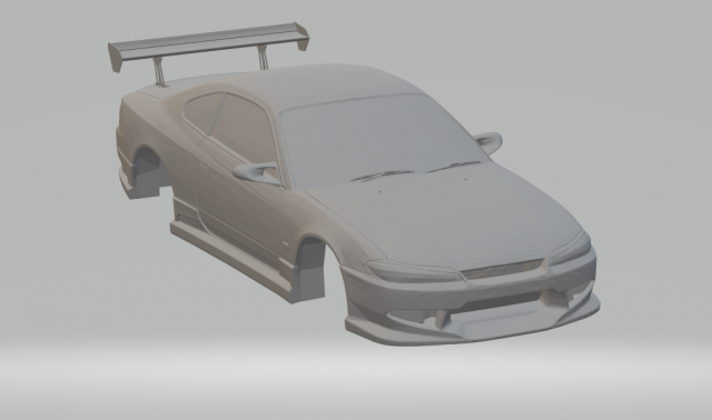 nissan silvia s15 mona lisa Model Cetak 3D .c4d .max .obj .3ds .fbx .stl .blend