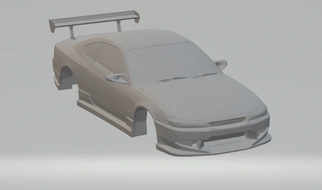 nissan silvia s15 mona lisa 3D Print Model .c4d .max .obj .3ds .fbx .stl .blend